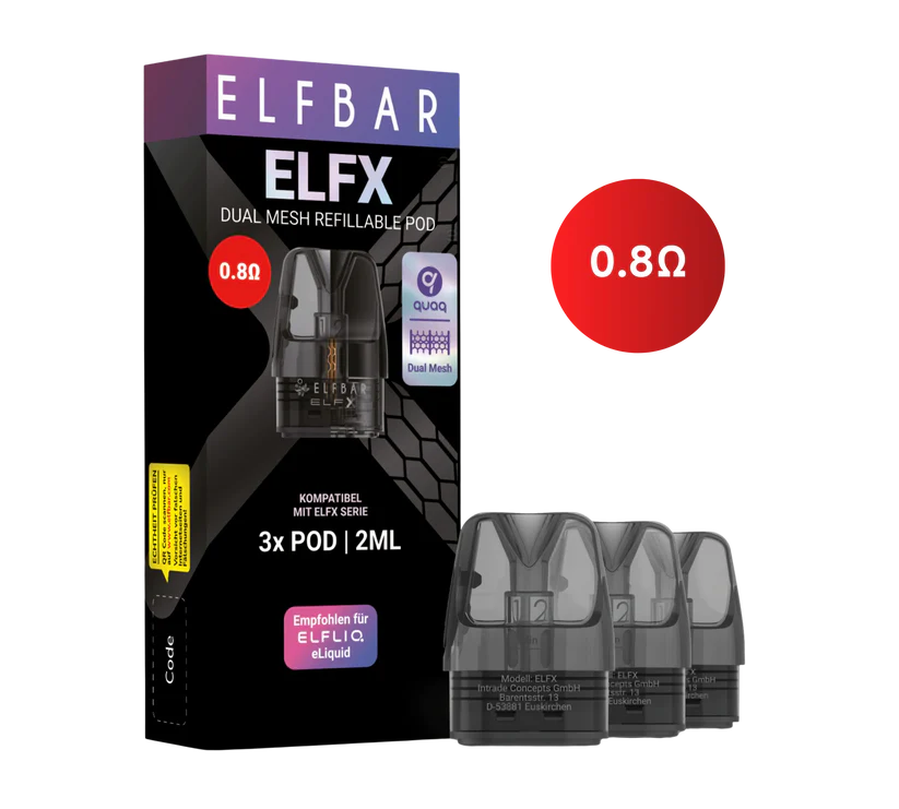 ELFX Refillable Pod – 0.8 Ω 3er