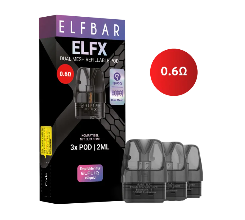 ELFX Refillable Pod – 0.6 Ω 3er