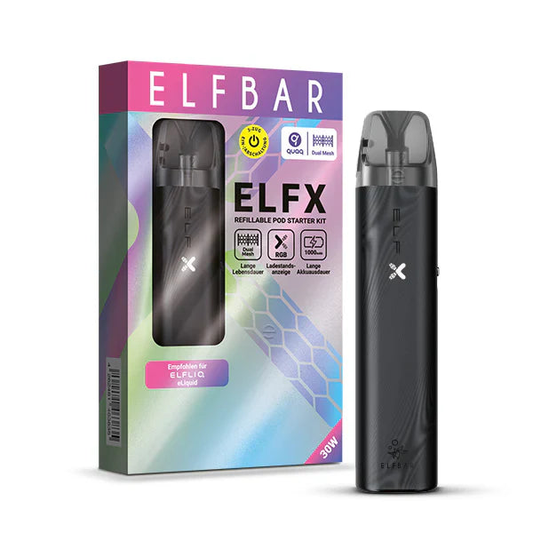 Elfbar ELFX Pod System - Starter Kit - 1000mAh Black