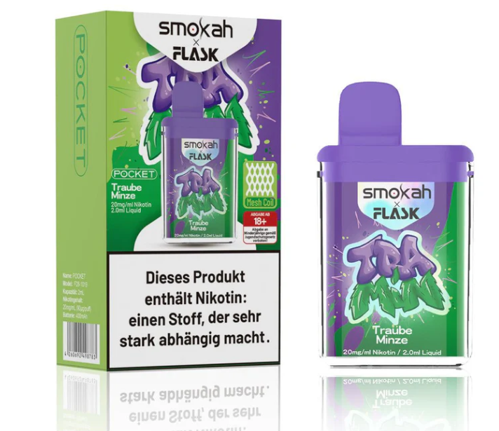 Smokah Flask Pocket - Traube Minze Tramin