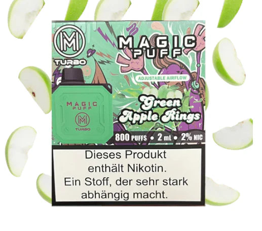 Magic Puff Turbo - Green Apple Rings