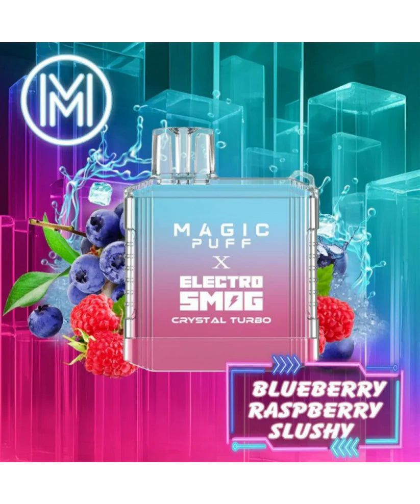 Magic Puff X Electro Smog Crystal Turbo - Blueberry Raspberry Slushy