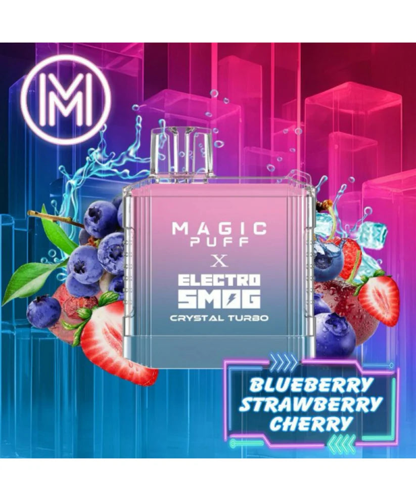 Magic Puff X Electro Smog Crystal Turbo - Blueberry Strawberry Cherry