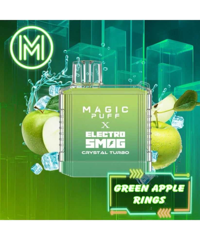 Magic Puff X Electro Smog Crystal Turbo - Green Apple Rings