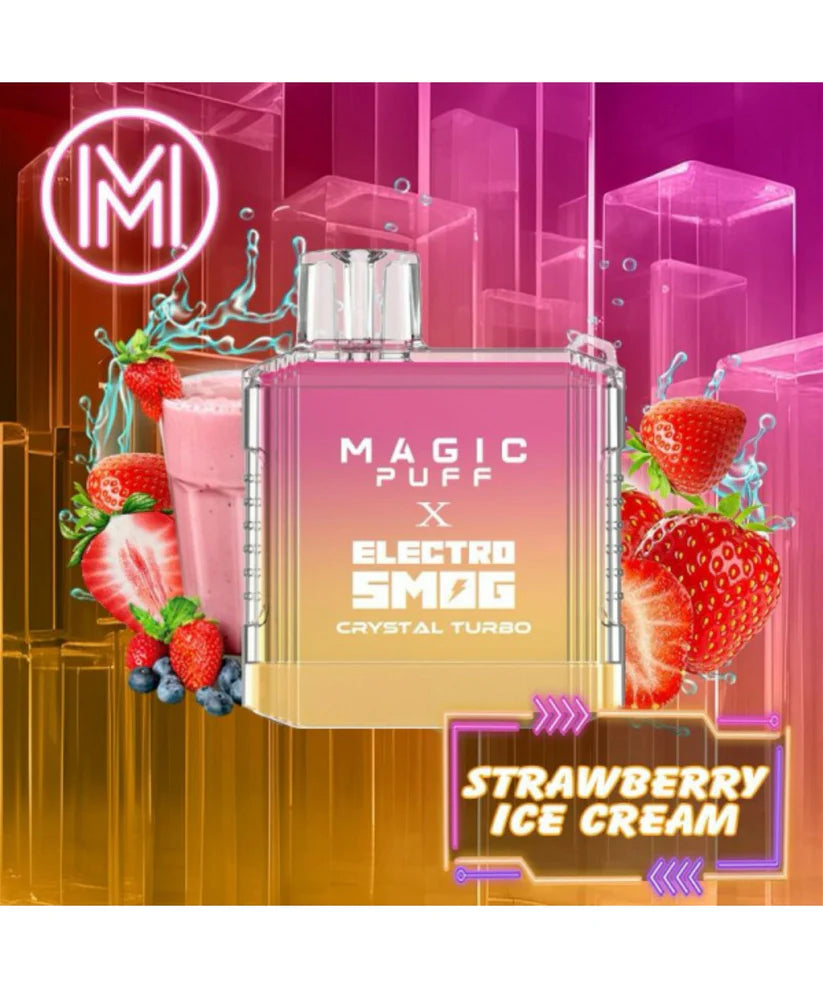 Magic Puff X Electro Smog Crystal Turbo - Strawberry Ice Cream