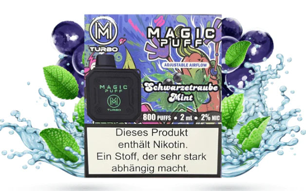 Magic Puff Turbo - Schwarzetraube Mint